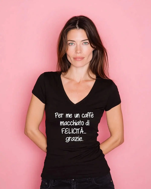 Carica immagine 1 in visualizzazione galleria. T-shirt Curvy Macchiatodifelicità